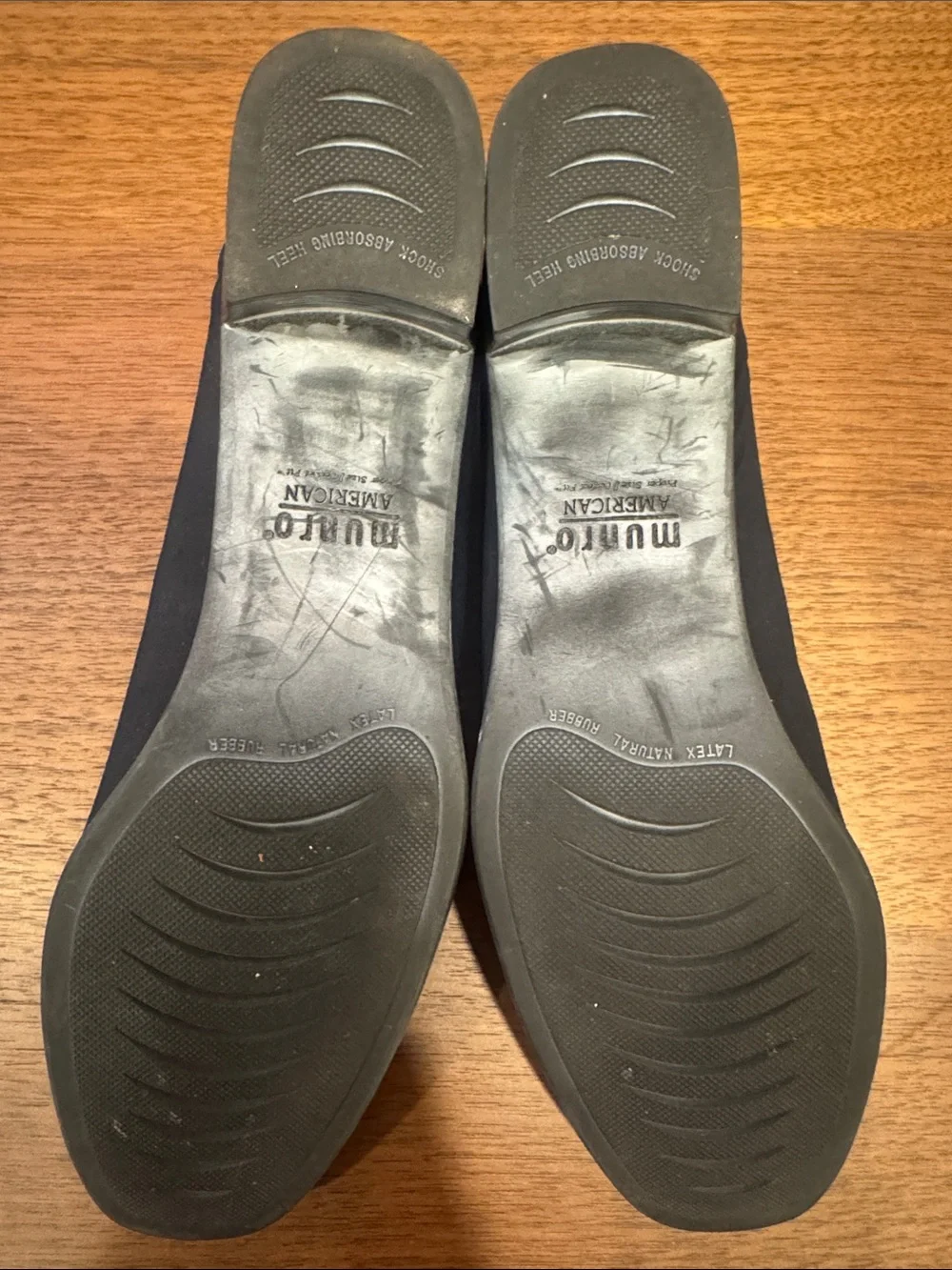 Munro Black Low Block Heel Slip-Ons